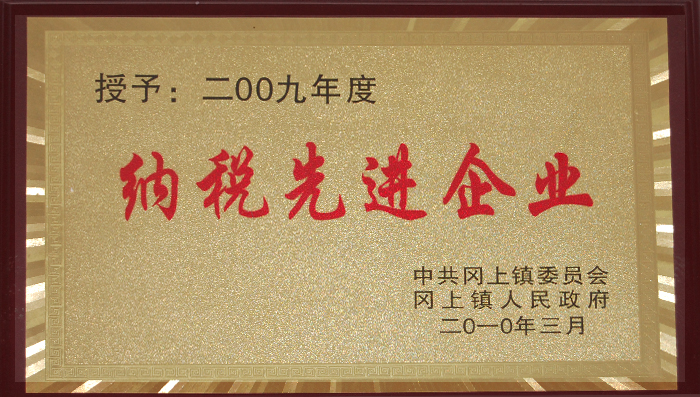 納稅先(xiān)進企業